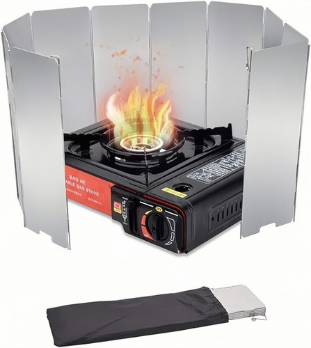 Camping gas stove wind shield - camping,