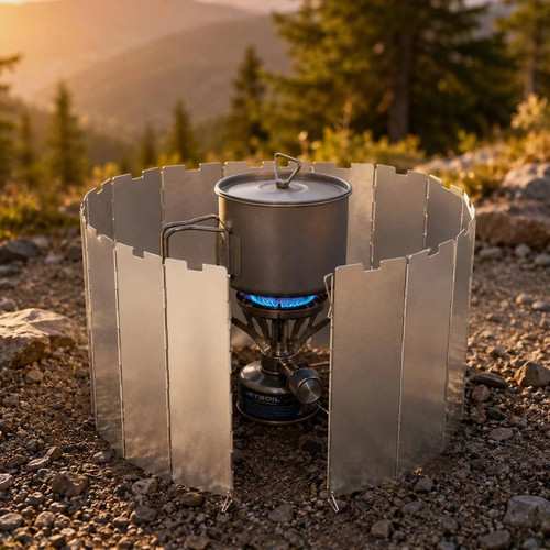 Foldable stove wind shield - wind,