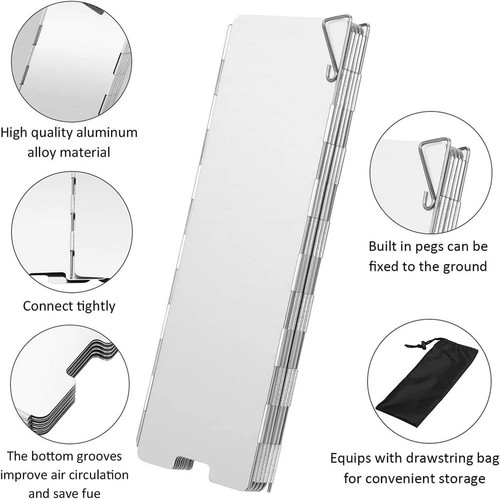 Stove wind shield 12plates - wind,