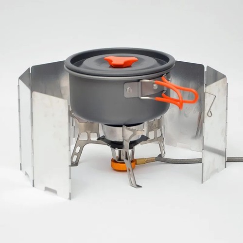 Foldable stove wind shield - foldable,