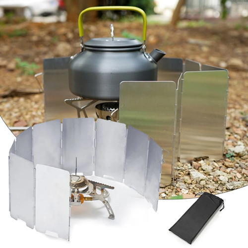 Outdoor stove wind - stove, shield