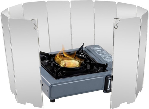 Foldable stove wind shield - foldable,